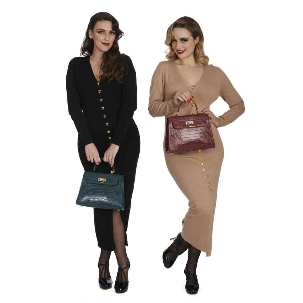 Banned - Enid Knit Bleistift kleid - Schwarz